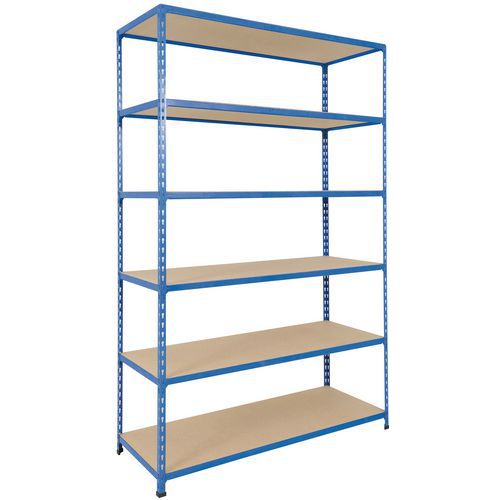 Scaffalatura Rapid 2 1980x1220x455-6 ripiani truciol-Blu,