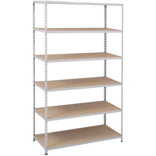 Scaffalatura Rapid 1980x1220x305-6 ripiani truciol RAL7032,