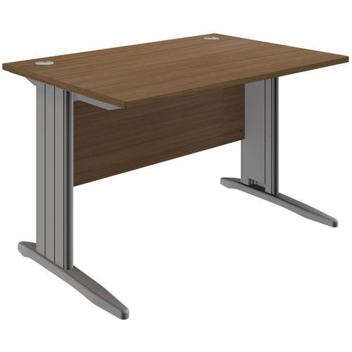 SCRIVANIA DRITTA TICKA PIEDI L L 120 X P 80 CM NOCE,