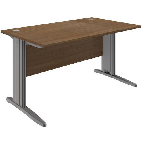 SCRIVANIA DRITTA TICKA PIEDI L L 140 X P 80 CM NOCE,