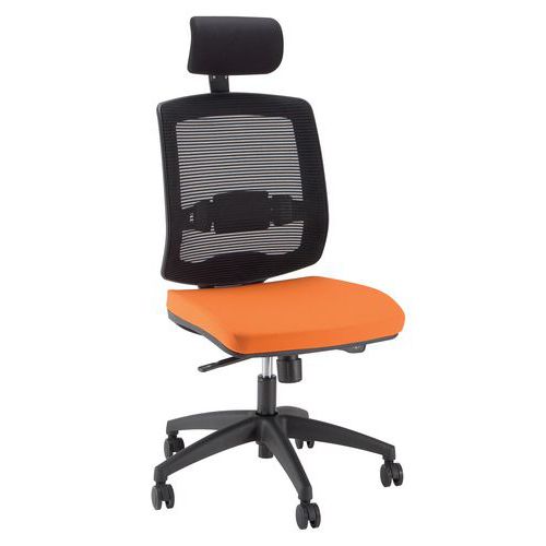 SEDIA DA UFFICIO NEW MALICE CON POGGIATESTA ARANCIONE,