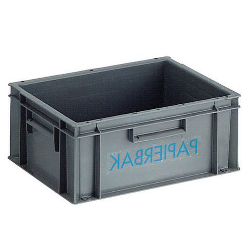 Contenitore per carta per raccolta differenziata grigio 40x30x175,