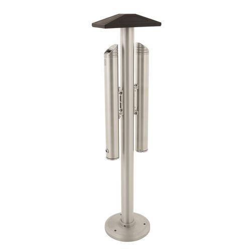 Posacenere autoportante doppio a posizionamento libero,