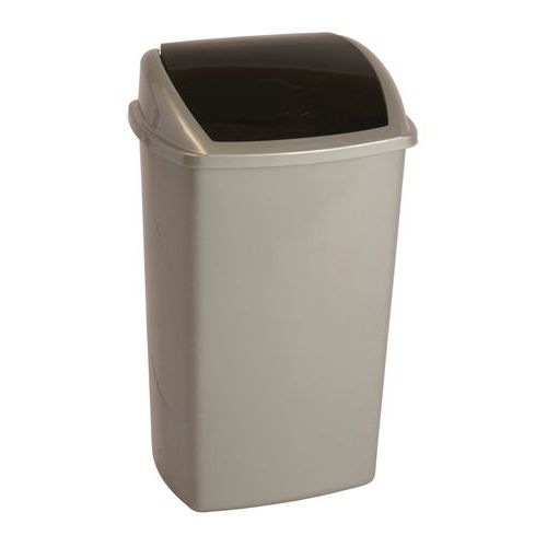 Pattumiera da 50 L grigia/nera,