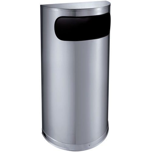 Contenitore per rifiuti semicircolare con apertura laterale,