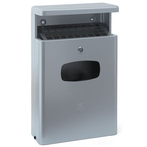 Contenitore per rifiuti da esterno da 16 litri con pensilina,