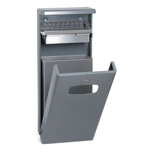 Contenitore per rifiuti da esterno da 32 litri con pensilina,