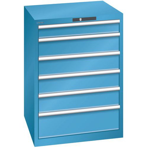 Armadio con 8 cassetti carico 75 kg LxP: 717 x 725 mm Con ch,