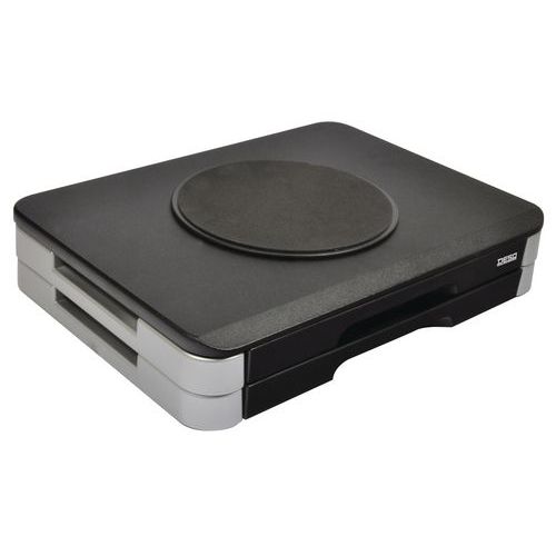 Supporto per monitor girevole 2 cassetti,