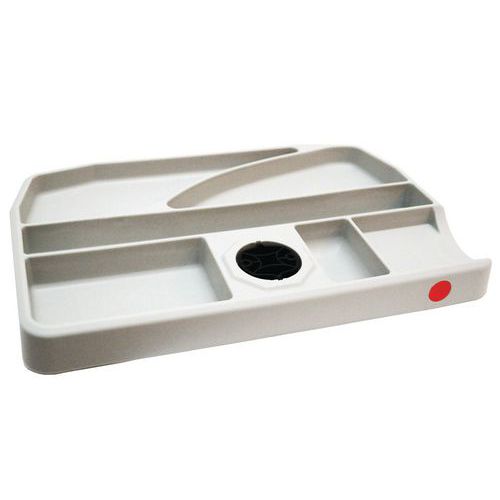 organizer girevole per scrivania bianco,