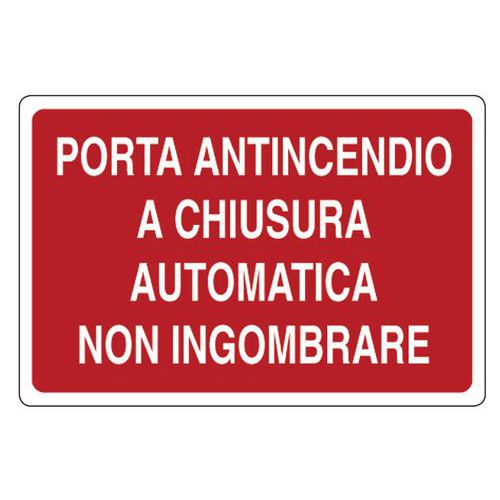 Cart. Alluminio porta antincendio 300X200mm chiusura autom,