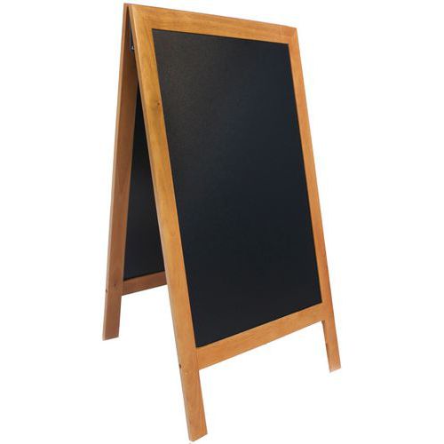 Lavagna con cavalletto per marciapiede 70 x 120 cm teck,
