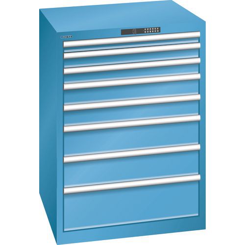 Armadio con 8 cassetti carico 75 kg LxP: 717 x 725 mm Con co,