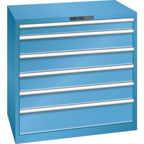 Armadio con 6 cassetti carico 200 kg LxP: 1.023 x 725 mm Con,