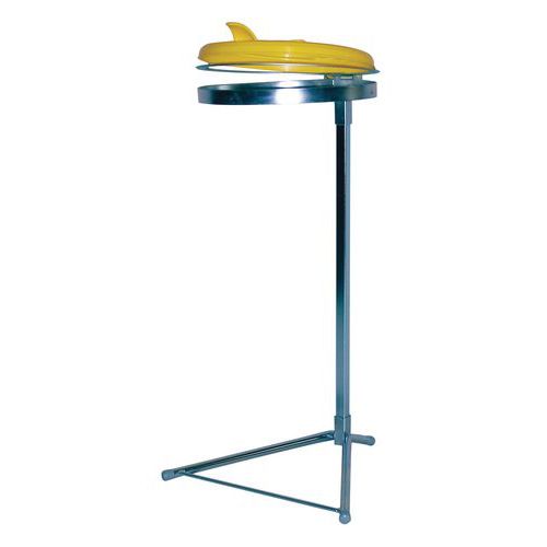 Supporto galvanizzato per sacco da 120 l coperchio giallo pl,