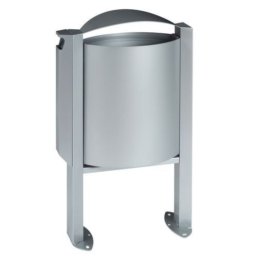 Cestino e posacenere Arkea 40 L - 3 L grigio metal.,