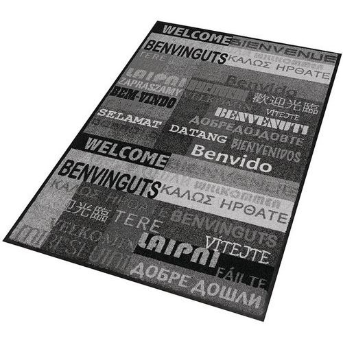 Tappeto da ingresso decorativo NewWelcome grigio 900x1200x6mm,