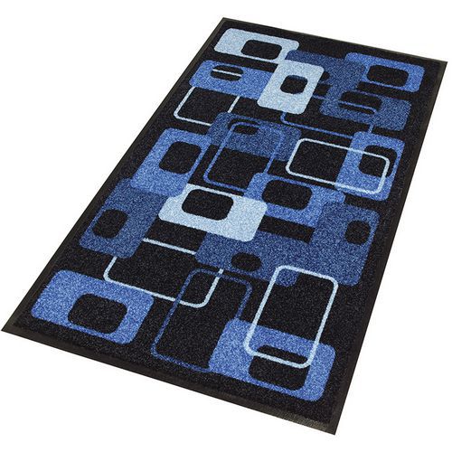 Tappeto da ingresso decorativo Modern70'S blu 900x1200x6mm,