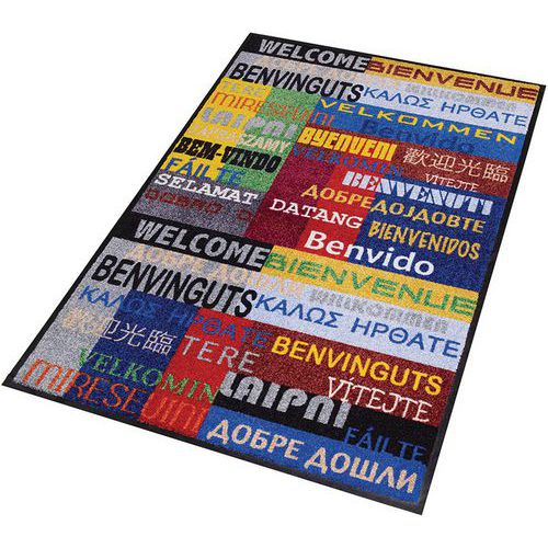 Tappeto da ingresso decorativo New Welcome 900x1500x6mm,