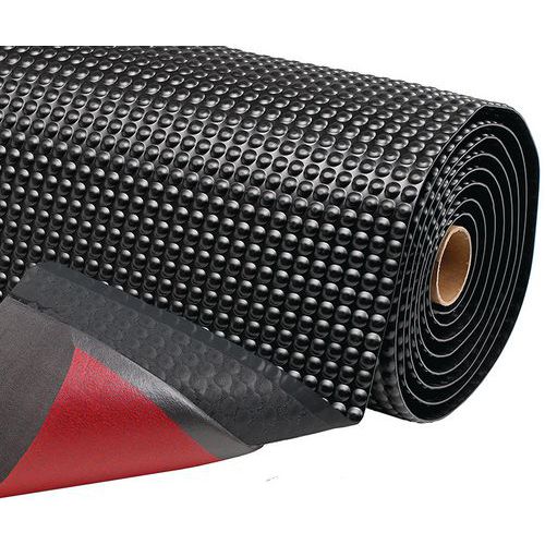 Tappeto antifatica a bolle nero 910x3000x19 mm,
