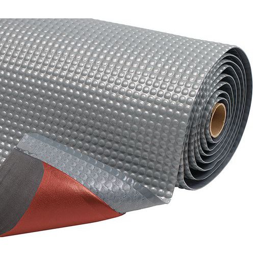 Tappeto antifatica a bolle grigio 910x3000x19 mm,