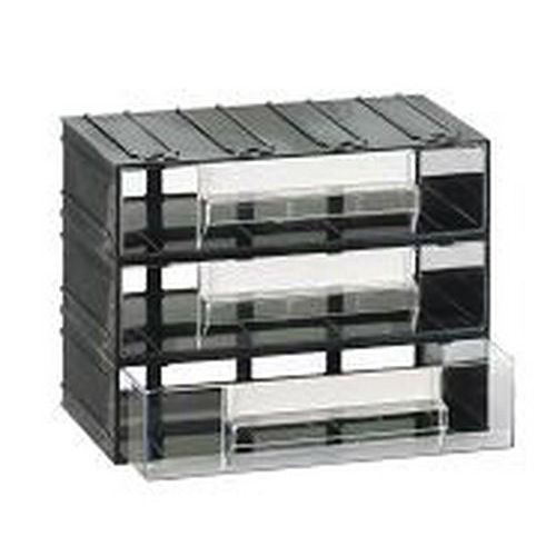 CASSETTIERA SERIE T *TD* Nero, Cassetto Trasparente,