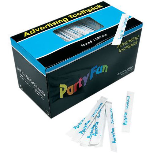 Stuzzicadenti confezionati singolarmente in legno di betulla marrone diametro 2 mm,