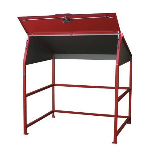 Riparo per contenitori;aperto;colo:rosso Colore:Rosso,