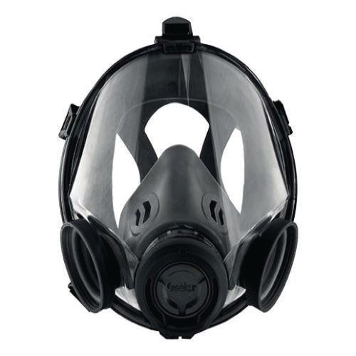 Maschera C 702 Nera con bardatura in gomma,