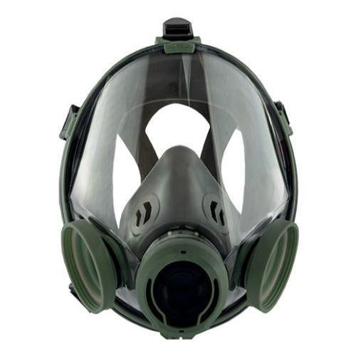 Maschera C 702 Verde Militare con bardatura in gomma,