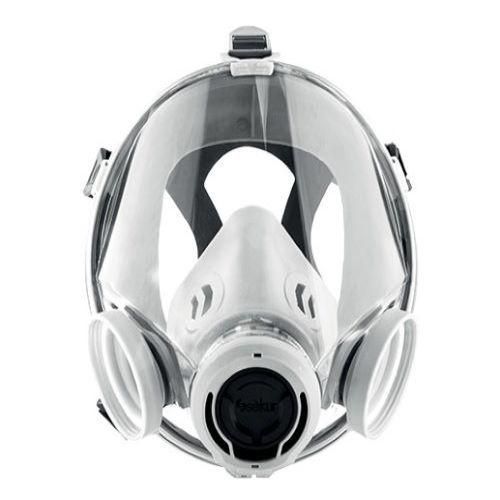 Maschera C 702 Bianca con bardatura in gomma,
