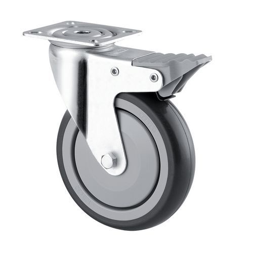 Rotella gir. con freno Altezza = 135mm,