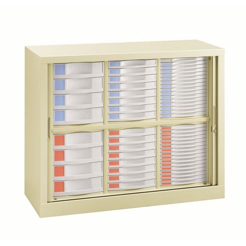 Armadio A Serrande Monoblocco E 56 Cassett Grigio Chiaro,