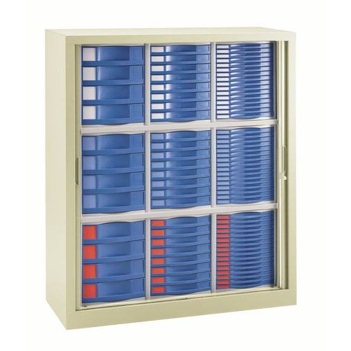 Armadio A Serrande Monoblocco Et 84 Cassetti Blu,