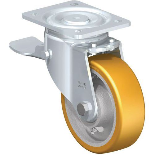 Rotella Girevole Port.=700Kg D =150 poliuretan o + freno,