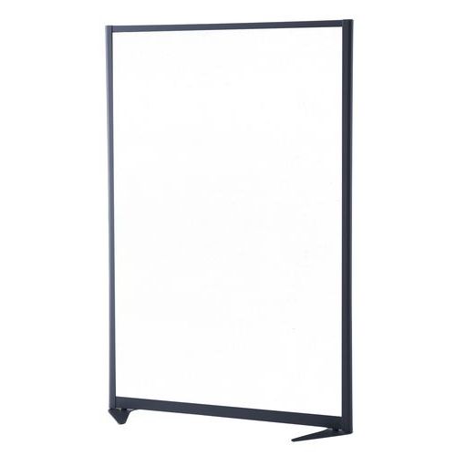 PANNELLO PIENO MELAM. BIANCO PROFILO GRIGIO H150xL80 CM,