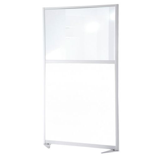 PANNELLO SEMIVETRO MEL/BIANCO PROFILO BIANCO H150xL80 CM,