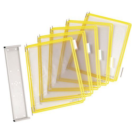 Supporto Murale A4 Elemento su ccessivo 10 car telline giall,