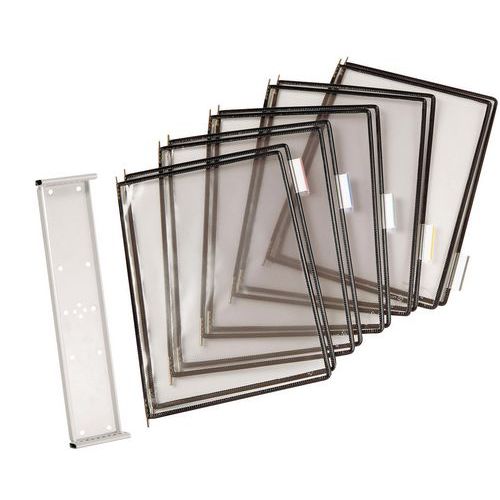 Supporto Murale A4 Elemento successivo 10 cartelline nero,