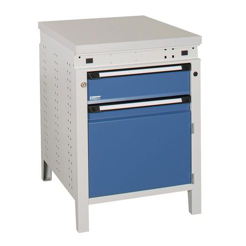 Banco L=605Mm 1 Anta + 1 Casse tto + Piano Str atificato,