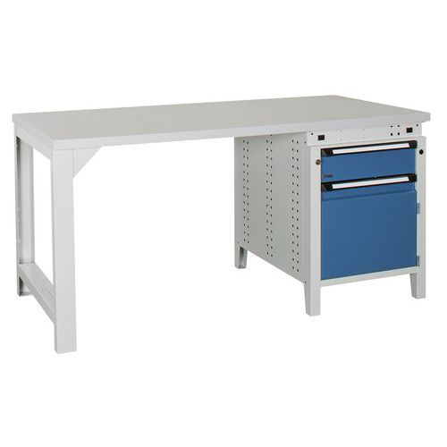 Banco L=1750Mm 1 Cassetto + 1 Anta + Piano Stratificato,