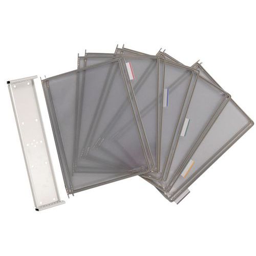 Supporto Murale A4 Elemento su ccessivo 10 car telline grigi,