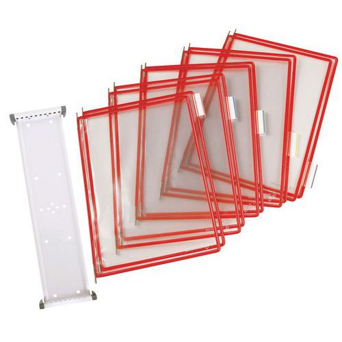 Supporto A3 10 cartelline rosse,