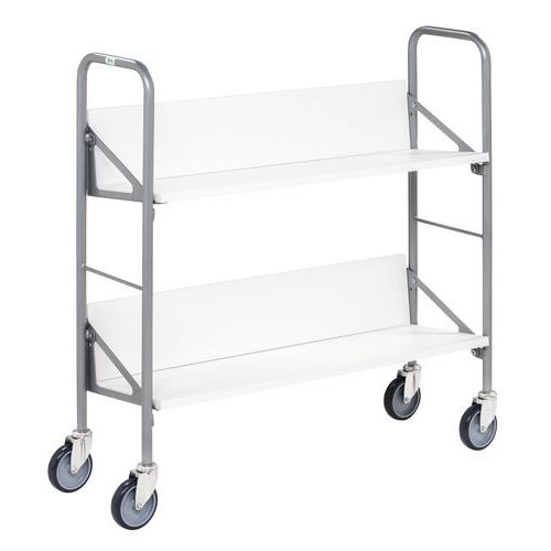 Carrello per archivi 2 ripiani 900x300x920 mm bianco,