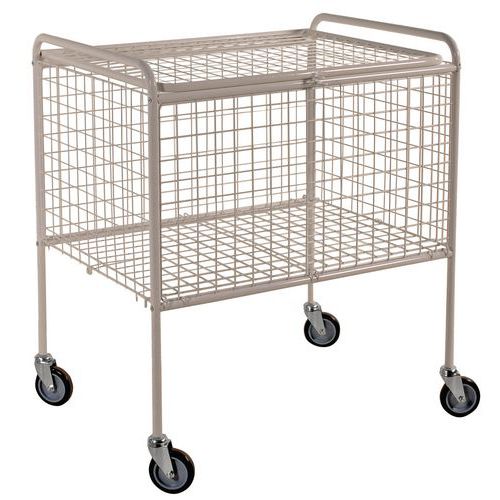 Carrello contenitore portata: 150 kg - Lungh. 800 x largh. 600 x alt. 915 mm - Bianco,