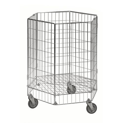 Carrello contenitore portata: 100 kg - Lungh. 700 x largh. 700 x alt. 900 mm,