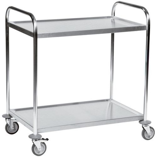 Carrello portatutto in acciaio inox 2 ripiani _ KM60354,
