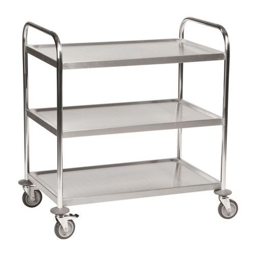 Carrello portatutto in acciaio inox 3 ripiani  _ KM60355,