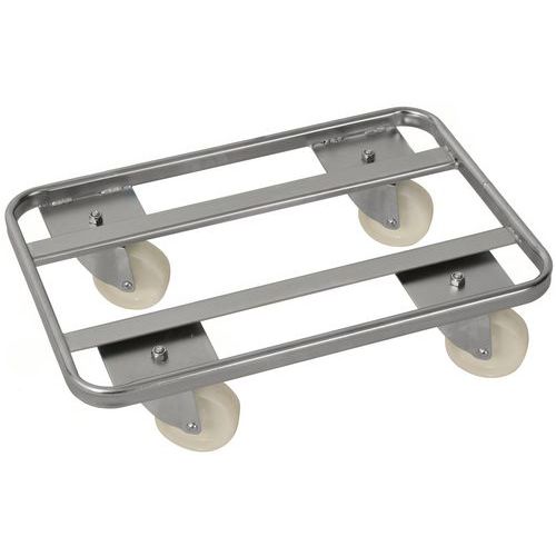 Carrello con telaio galvanizzato 600x400x160 mm,
