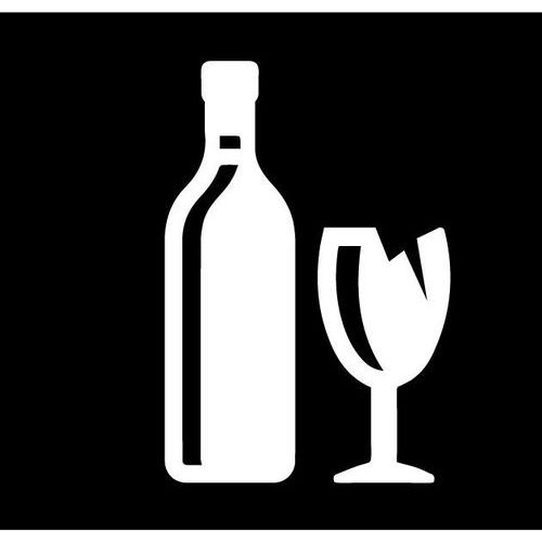 etichetta autoadesiva - icona vetro,